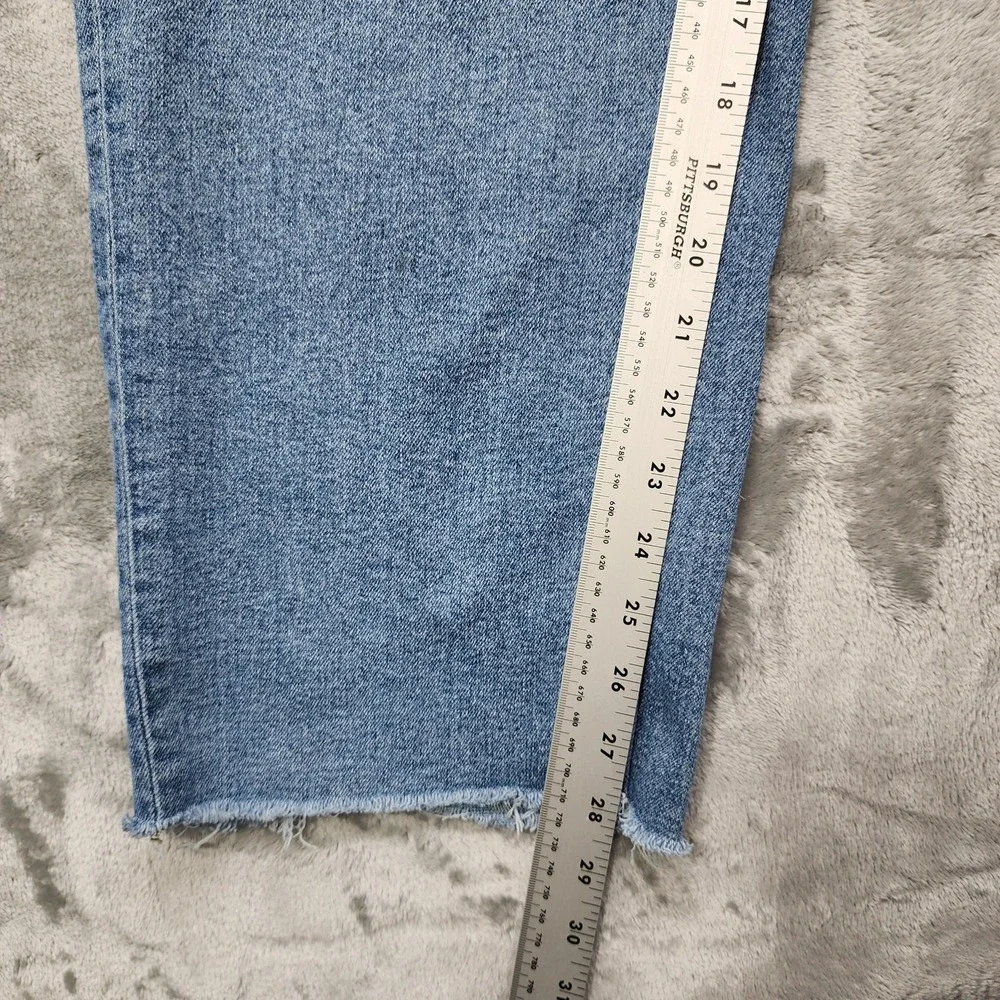 Lands End Jeans Womens 22W‎ Blue Recover High Rise Straight Ankle Crop Raw Hem